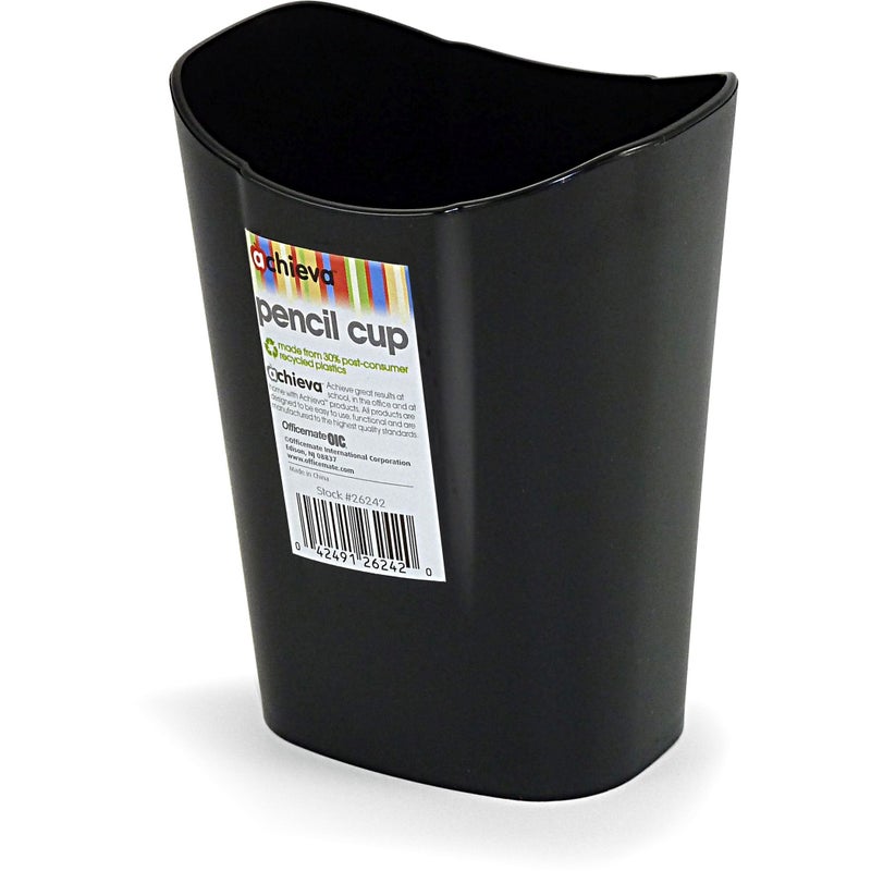 Officemate Achieva Small Pencil Cup, Recycled, Black (26242) - Image 2